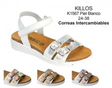 Killos, Girl Leather Sandal Straps 4 in 1.